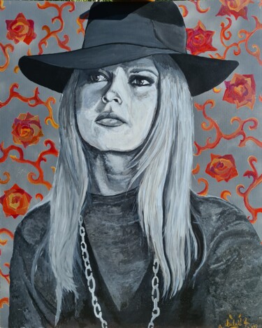Painting titled "Brigitte Bardot" by Mickael Hert, Original Artwork, Acrylic