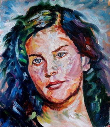Peinture intitulée "Lana del Rey" par Mika Vince, Œuvre d'art originale, Huile