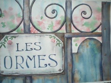 Malerei mit dem Titel "les ormes" von Mickael Thébault, Original-Kunstwerk
