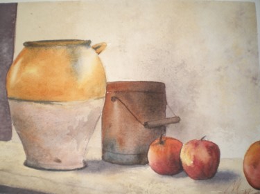 Painting titled "pots" by Mickael Thébault, Original Artwork