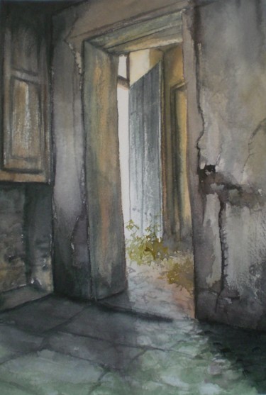 Peinture intitulée "intérieur" par Mickael Thébault, Œuvre d'art originale