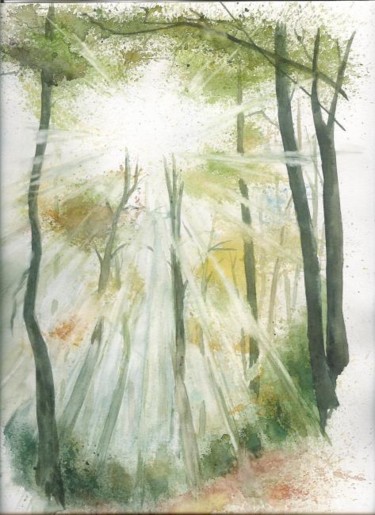 Peinture intitulée "apparition" par Mickael Thébault, Œuvre d'art originale