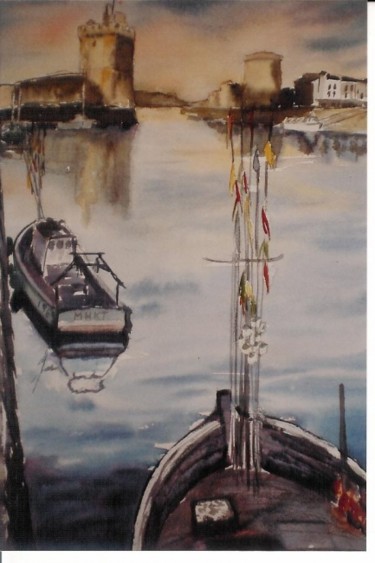 Painting titled "la rochelle" by Mickael Thébault, Original Artwork