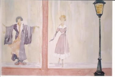 Malerei mit dem Titel "vitrine" von Mickael Thébault, Original-Kunstwerk
