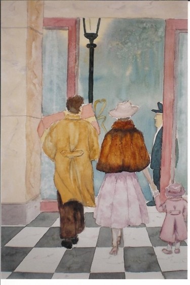 Pittura intitolato "parents" da Mickael Thébault, Opera d'arte originale