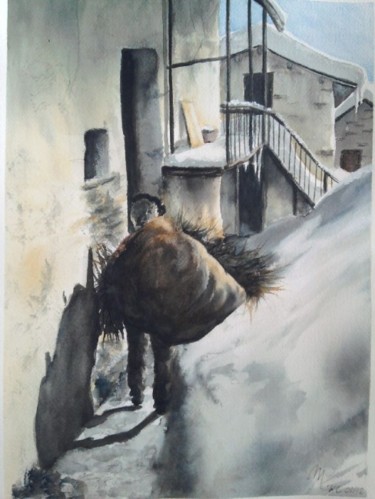 Painting titled "savoyard" by Mickael Thébault, Original Artwork