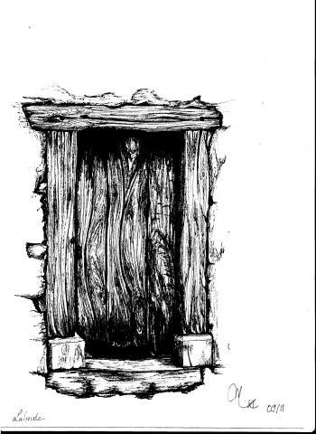 Dessin intitulée "porte" par Mickael Thébault, Œuvre d'art originale, Autre