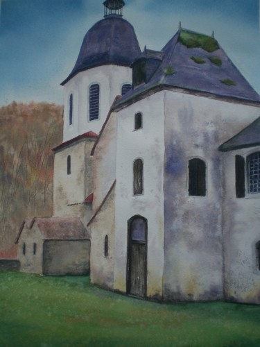 Painting titled "tours" by Mickael Thébault, Original Artwork