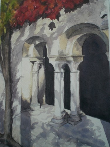 绘画 标题为“colonnes” 由Mickael Thébault, 原创艺术品