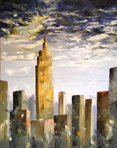 Pintura titulada "New-York The Empire" por Mickael Vadin, Obra de arte original, Oleo