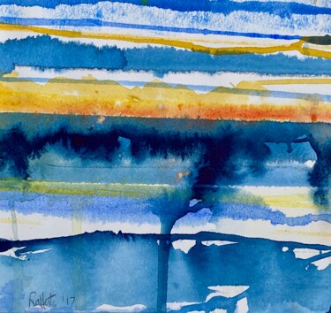 Painting titled "Sunset over  Isle d…" by Mick Rafferty, Original Artwork, Watercolor
