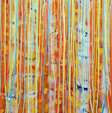 Painting titled "Torch Lake Colours" by Mick Rafferty, Original Artwork, Enamel