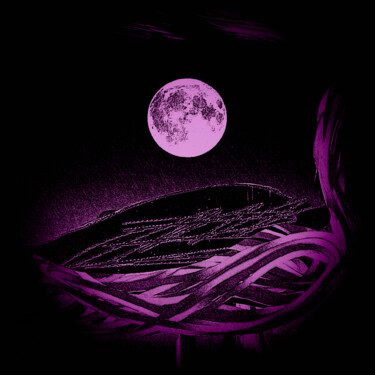 Digital Arts titled "Pinkkkkdarkmoon" by Micól Klar, Original Artwork, 2D Digital Work