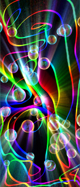 Digital Arts titled "Coloro ball" by Micól Klar, Original Artwork, 2D Digital Work