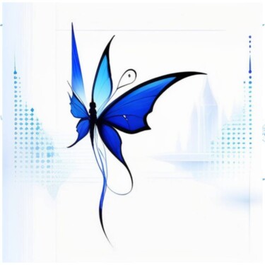 Digital Arts titled "Blubutterfly" by Micól Klar, Original Artwork, 3D Modeling