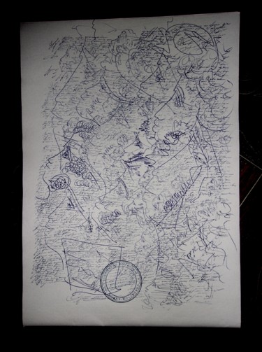 Картина под названием "мой автограф - Дух…" - Царь-Левша, Подлинное произведение искусства, Шариковая ручка