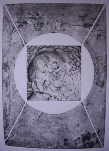 Gravures & estampes intitulée "l'age de rose" par Mictorn, Œuvre d'art originale, Gravure