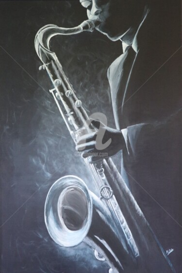 Pittura intitolato "THE JAZZMAN" da Middo, Opera d'arte originale, Acrilico