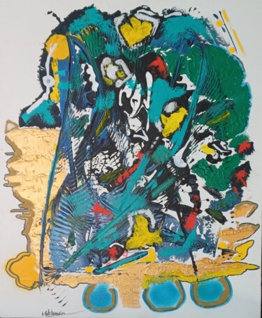 Schilderij getiteld "BRAIN" door Mido Hussein, Origineel Kunstwerk, Acryl