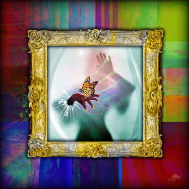 Painting titled "Miko-Digipainting "…" by Miechel Kockelkoren (MikoArt), Original Artwork, Digital Print Mounted on Aluminium