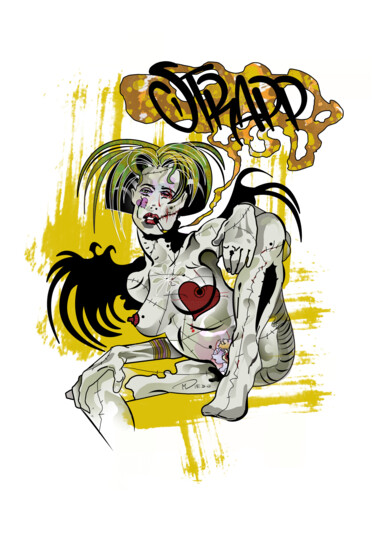 Digitale Kunst mit dem Titel "STRAPP" von Miedo Art In The World, Original-Kunstwerk, Digitale Malerei