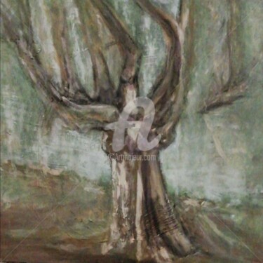 Peinture intitulée "Old tree" par Mie Gers, Œuvre d'art originale, Aquarelle