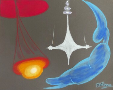 Painting titled "Contact" by Miel, Original Artwork, Pastel
