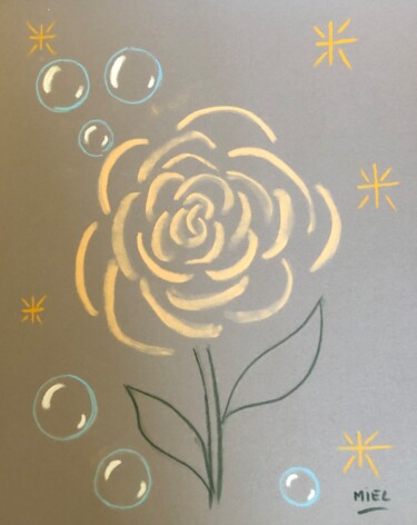 Malarstwo zatytułowany „douce rose” autorstwa Miel, Oryginalna praca, Pastel