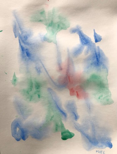 Painting titled "Conscience" by Miel, Original Artwork, Watercolor