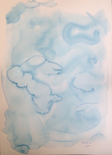 Peinture intitulée "merlin" par Miel, Œuvre d'art originale, Aquarelle