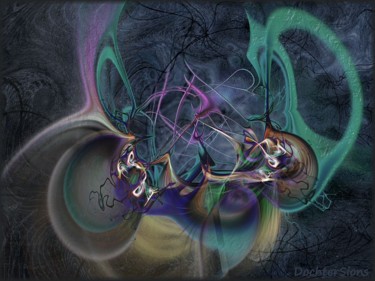 「Spider web in the d…」というタイトルのデジタルアーツ Mies De Graafによって, オリジナルのアートワーク, 2Dデジタルワーク