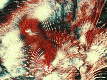 Digitale Kunst getiteld "In a red wave #arti…" door Mies De Graaf, Origineel Kunstwerk, 2D Digital Work