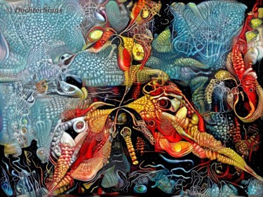 Digitale Kunst mit dem Titel "In a Fractal Sea" von Mies De Graaf, Original-Kunstwerk, 2D digitale Arbeit