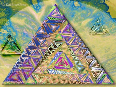 Digitale Kunst mit dem Titel "Apo Piramides" von Mies De Graaf, Original-Kunstwerk, 2D digitale Arbeit