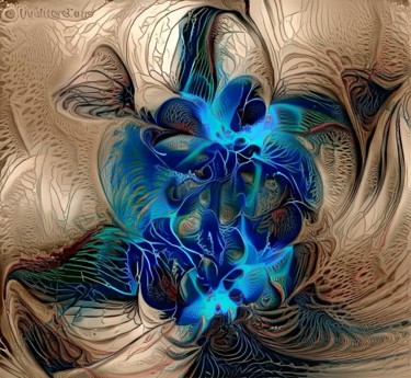 Arts numériques intitulée "A Mysterious Flower" par Mies De Graaf, Œuvre d'art originale, Travail numérique 2D