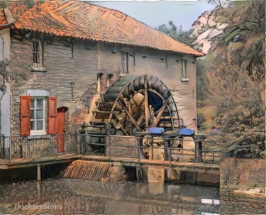Фотография под названием "Oude Watermolen" - Mies De Graaf, Подлинное произведение искусства, Манипулированная фотография