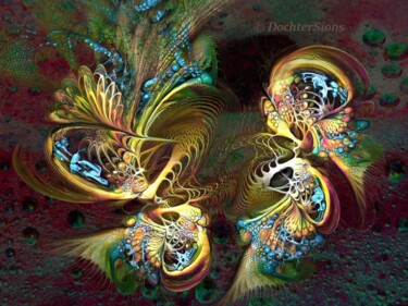 Digital Arts titled "Coral reef" by Mies De Graaf, Original Artwork, 2D Digital Work