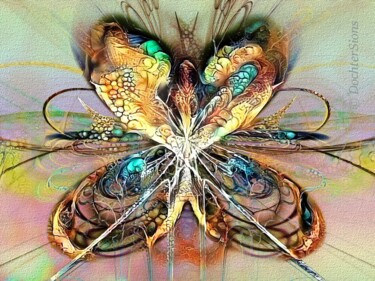Digitale Kunst getiteld "Een Fractal vlinder" door Mies De Graaf, Origineel Kunstwerk, 2D Digital Work