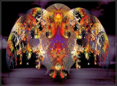 Arts numériques intitulée "An Angel of Peace" par Mies De Graaf, Œuvre d'art originale, Travail numérique 2D