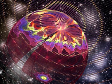 Arts numériques intitulée "A new planet" par Mies De Graaf, Œuvre d'art originale, Travail numérique 2D