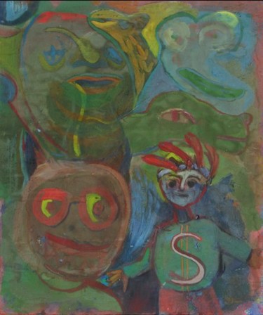 Painting titled "super M" by Mieczysław Burda, Original Artwork