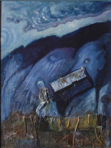 Malerei mit dem Titel "cienie nocy" von Mieczysław Burda, Original-Kunstwerk