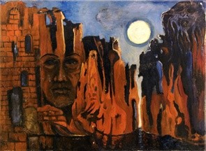 Malarstwo zatytułowany „MB-księżyc” autorstwa Mieczysław Burda, Oryginalna praca