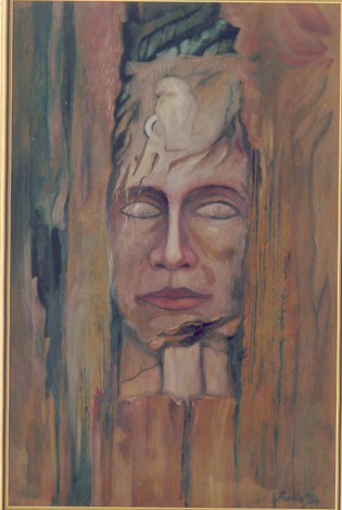 Malarstwo zatytułowany „mb-twarz1” autorstwa Mieczysław Burda, Oryginalna praca