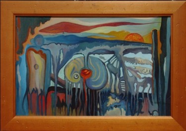 Painting titled "mb-olej-ono" by Mieczysław Burda, Original Artwork