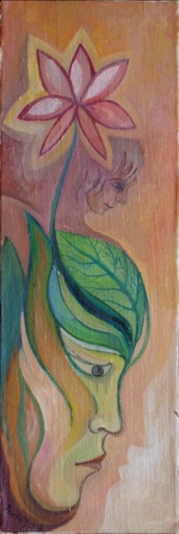 Painting titled "mb-kwiat" by Mieczysław Burda, Original Artwork