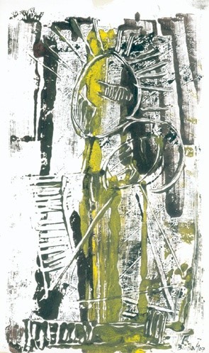Malarstwo zatytułowany „mb-rys-08” autorstwa Mieczysław Burda, Oryginalna praca