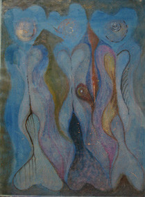 Painting titled "trio" by Mieczysław Burda, Original Artwork