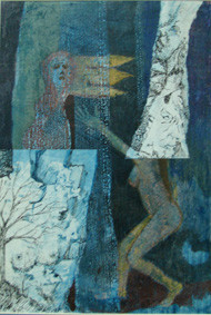 Peinture intitulée "dlaczego ja" par Mieczysław Burda, Œuvre d'art originale