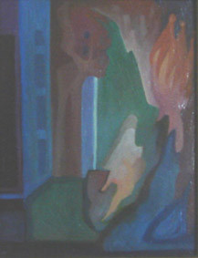 Peinture intitulée "abstrakcja 1" par Mieczysław Burda, Œuvre d'art originale